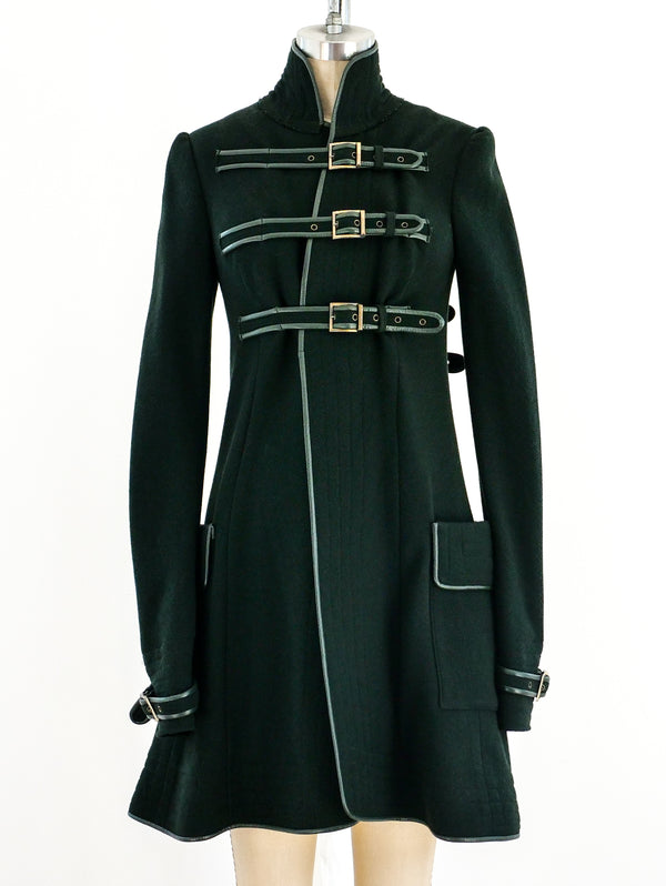 Military Inspired Belted Jacket Jacket arcadeshops.com