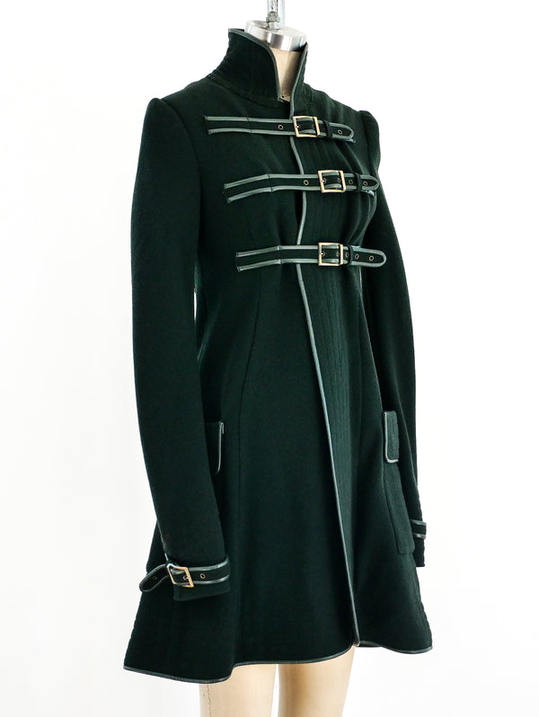 Military Inspired Belted Jacket Jacket arcadeshops.com