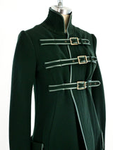 Military Inspired Belted Jacket Jacket arcadeshops.com