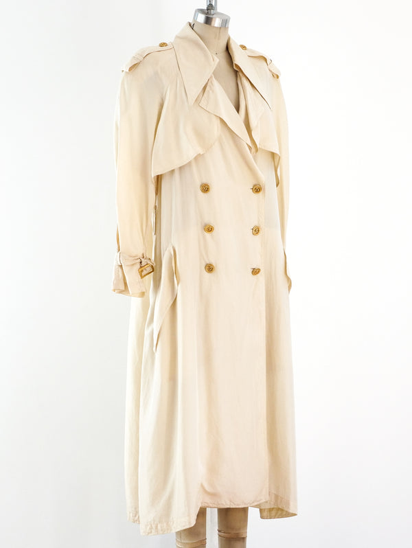 Chanel Silk Trench Coat Jacket arcadeshops.com