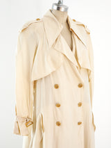 Chanel Silk Trench Coat Jacket arcadeshops.com
