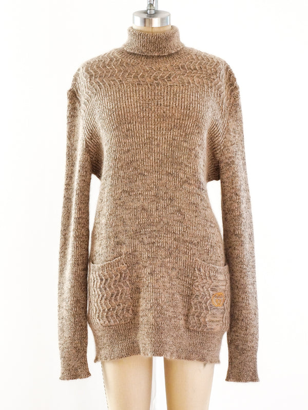 Gucci Logo Turtleneck Sweater Top arcadeshops.com