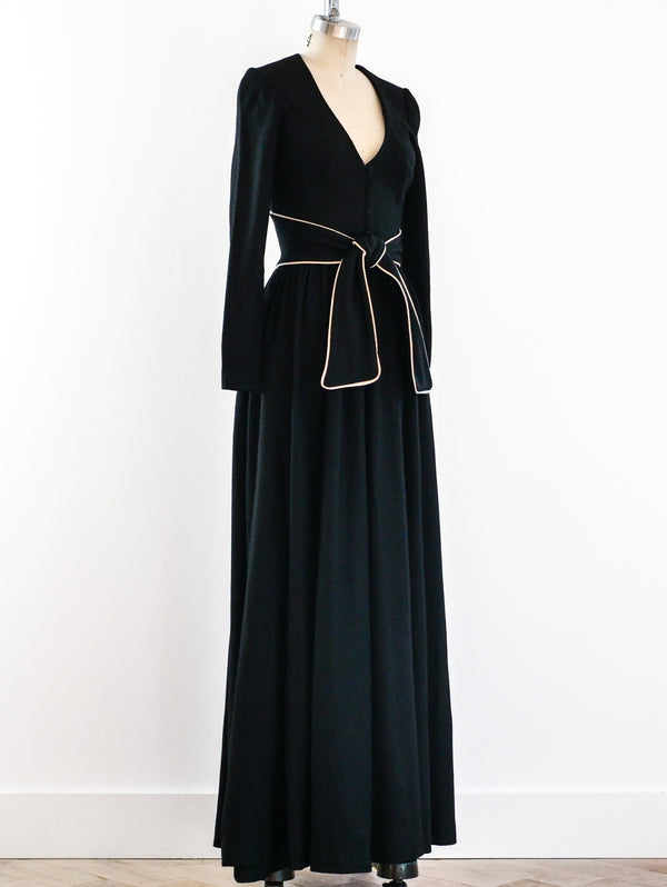 1970's Belted Maxi Dress Dress arcadeshops.com