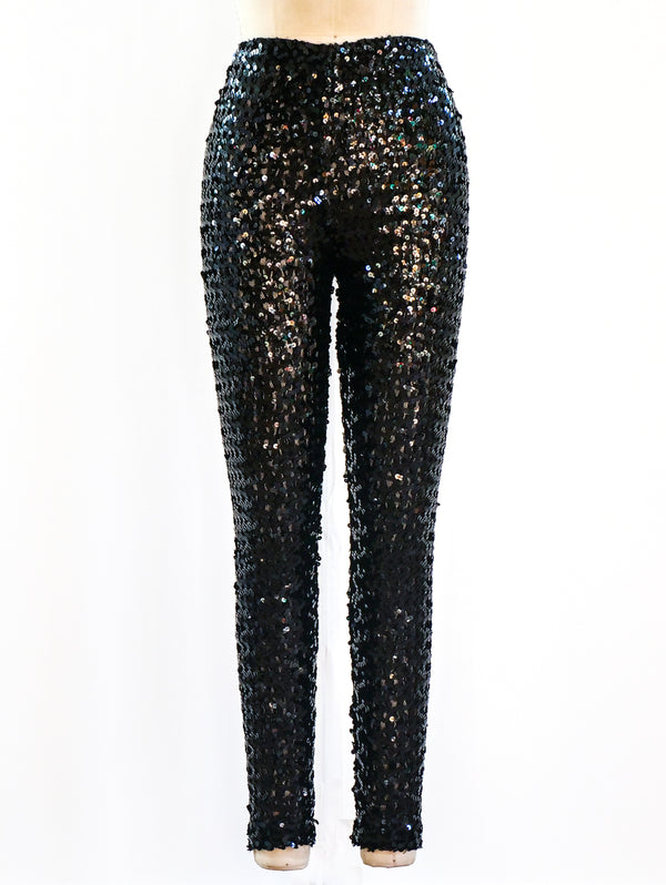 Stretch Sequin Leggings Bottom arcadeshops.com