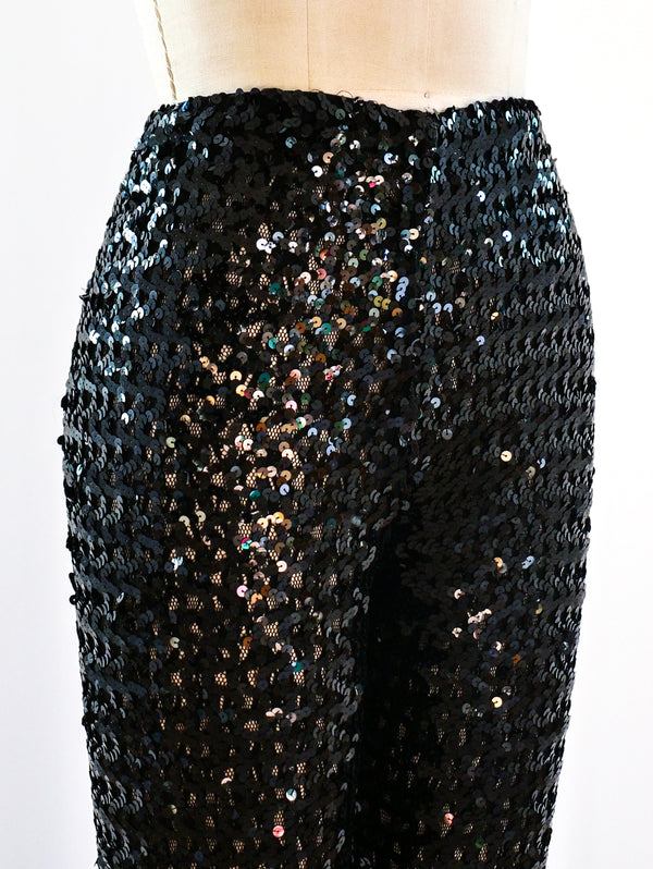 Stretch Sequin Leggings Bottom arcadeshops.com