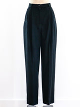 Black Leather Pleated Pants Bottom arcadeshops.com