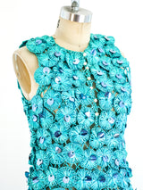 Turquoise Raffia Mini Dress Dress arcadeshops.com