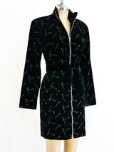 Patrick Kelly Nail Embroidered Velvet Dress Dress arcadeshops.com