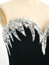 Bob Mackie Silver Flame Bustier Dress Dress arcadeshops.com
