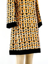 Orange Knot Brocade Mini Dress Dress arcadeshops.com