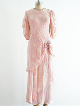 Pink Chiffon Ruffle Dress Dress arcadeshops.com