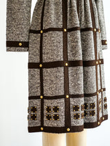 Studded Windowpane Tweed Dress Dress arcadeshops.com