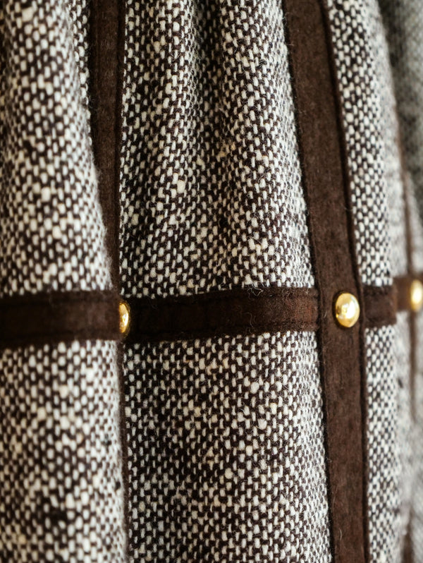 Studded Windowpane Tweed Dress Dress arcadeshops.com