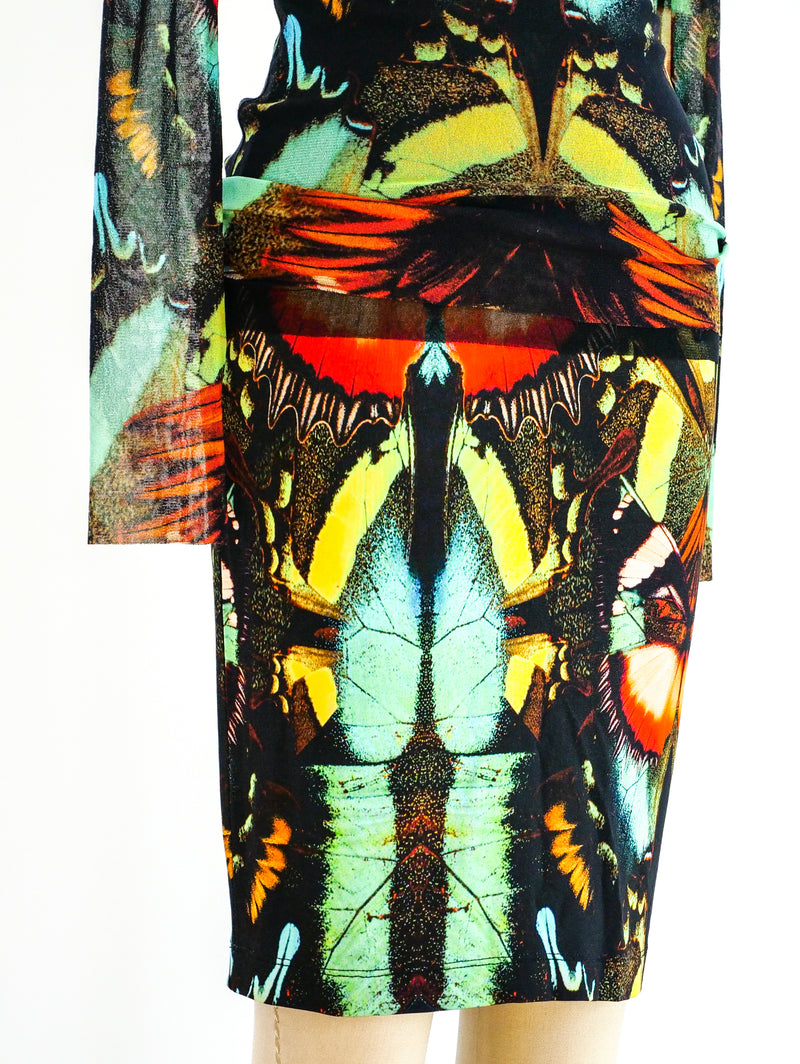 Jean Paul Gaultier Butterfly Print Ensemble Suit arcadeshops.com