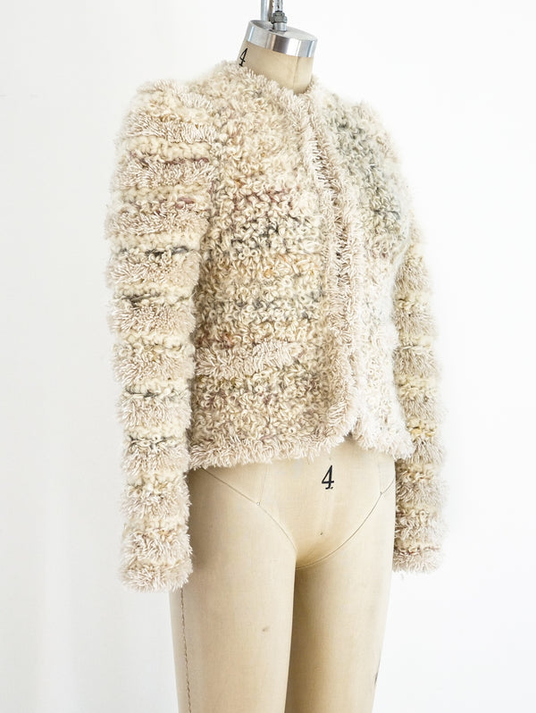 1980's Pastel Shag Jacket Jacket arcadeshops.com