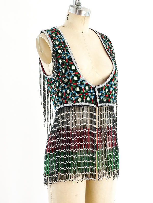 Beaded Fringe Vest Top arcadeshops.com