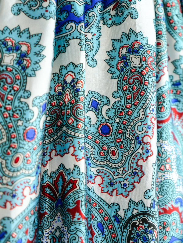 Scarf Printed Angel Sleeve Maxi Dress Dress arcadeshops.com