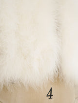 Cropped White Marabou Feather Jacket Jacket arcadeshops.com