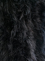 Black Marabou Feather Jacket Jacket arcadeshops.com