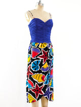Guy Laroche Aquatic Print Jersey Dress Dress arcadeshops.com