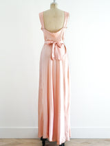 Embroidered Lace Silk Slip Dress arcadeshops.com