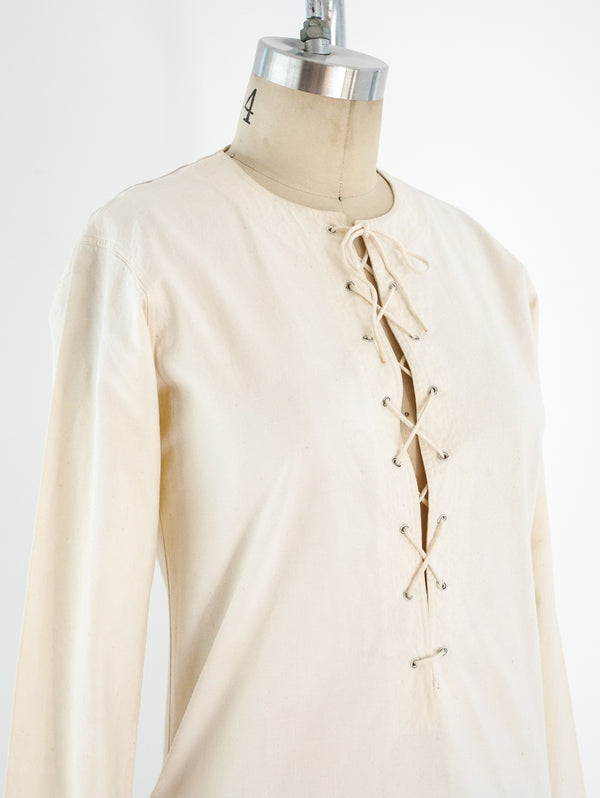 Yves Saint Laurent Lace Up Safari Top Top arcadeshops.com