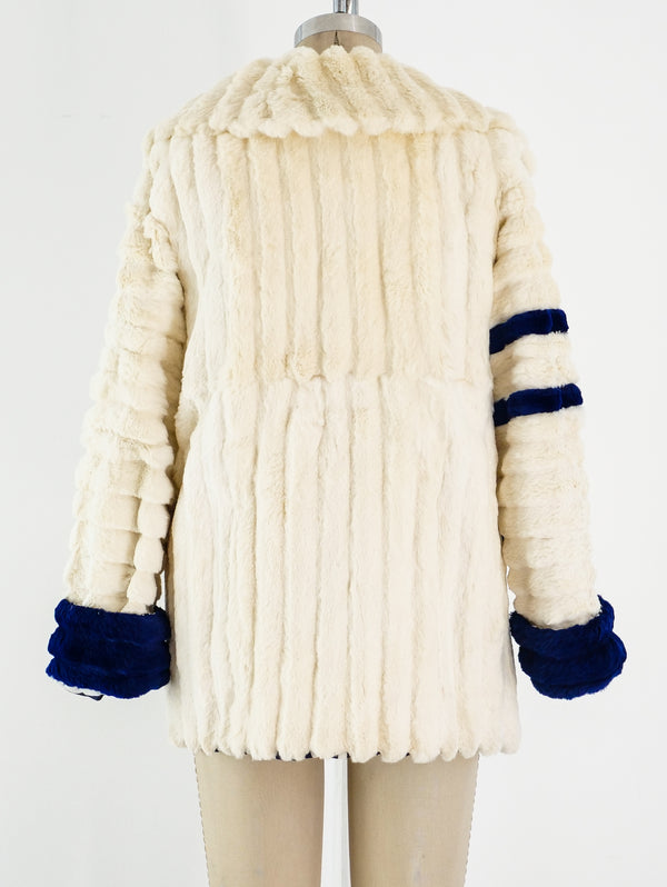 Sheared Beaver Sailor Inspired Fur Jacket Jacket arcadeshops.com
