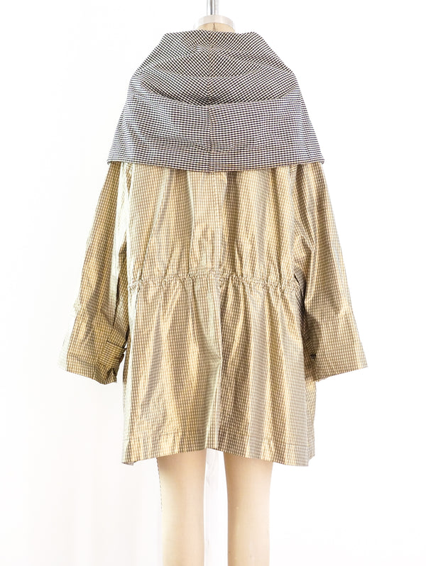 Issey Miyake Gingham Drawstring Windcoat Jacket arcadeshops.com