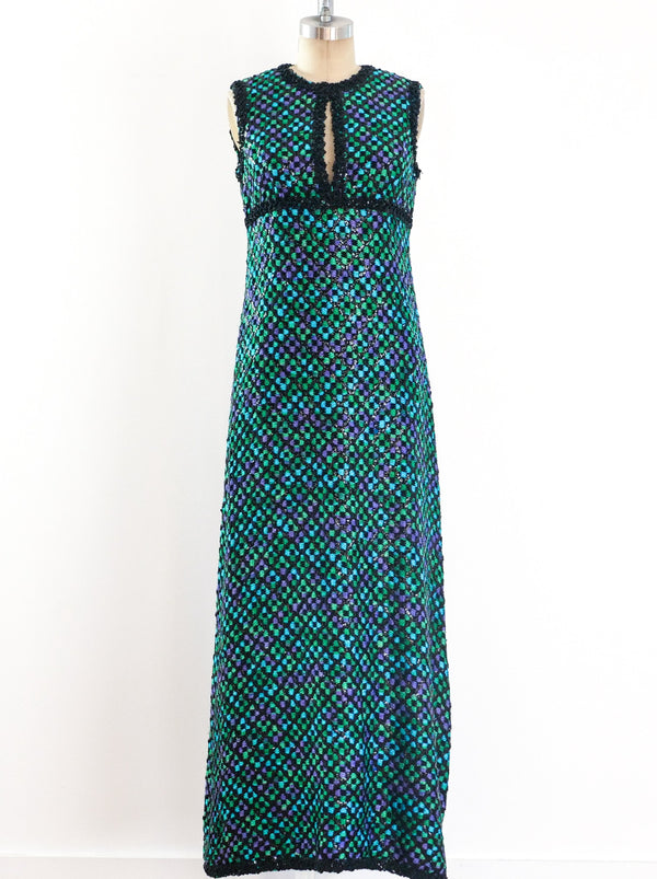 1960's Sequin Knit Sleeveless Dress Dress arcadeshops.com