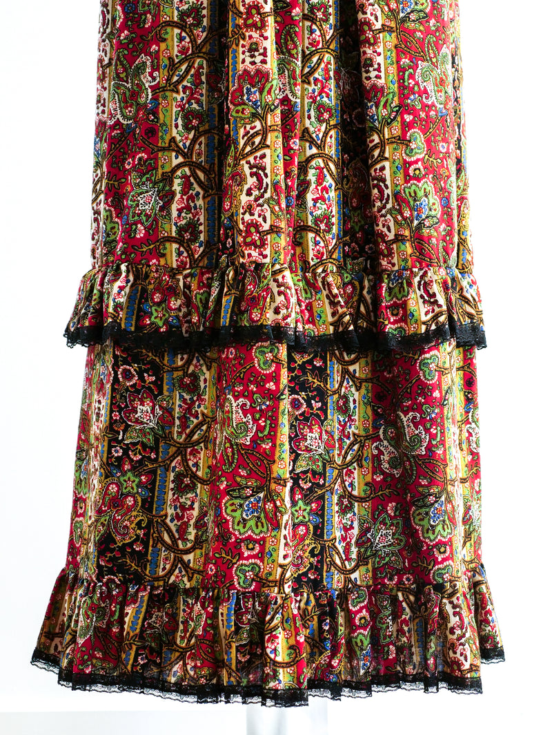 Gina Fratini Paisley Ruffled Dress Dress arcadeshops.com