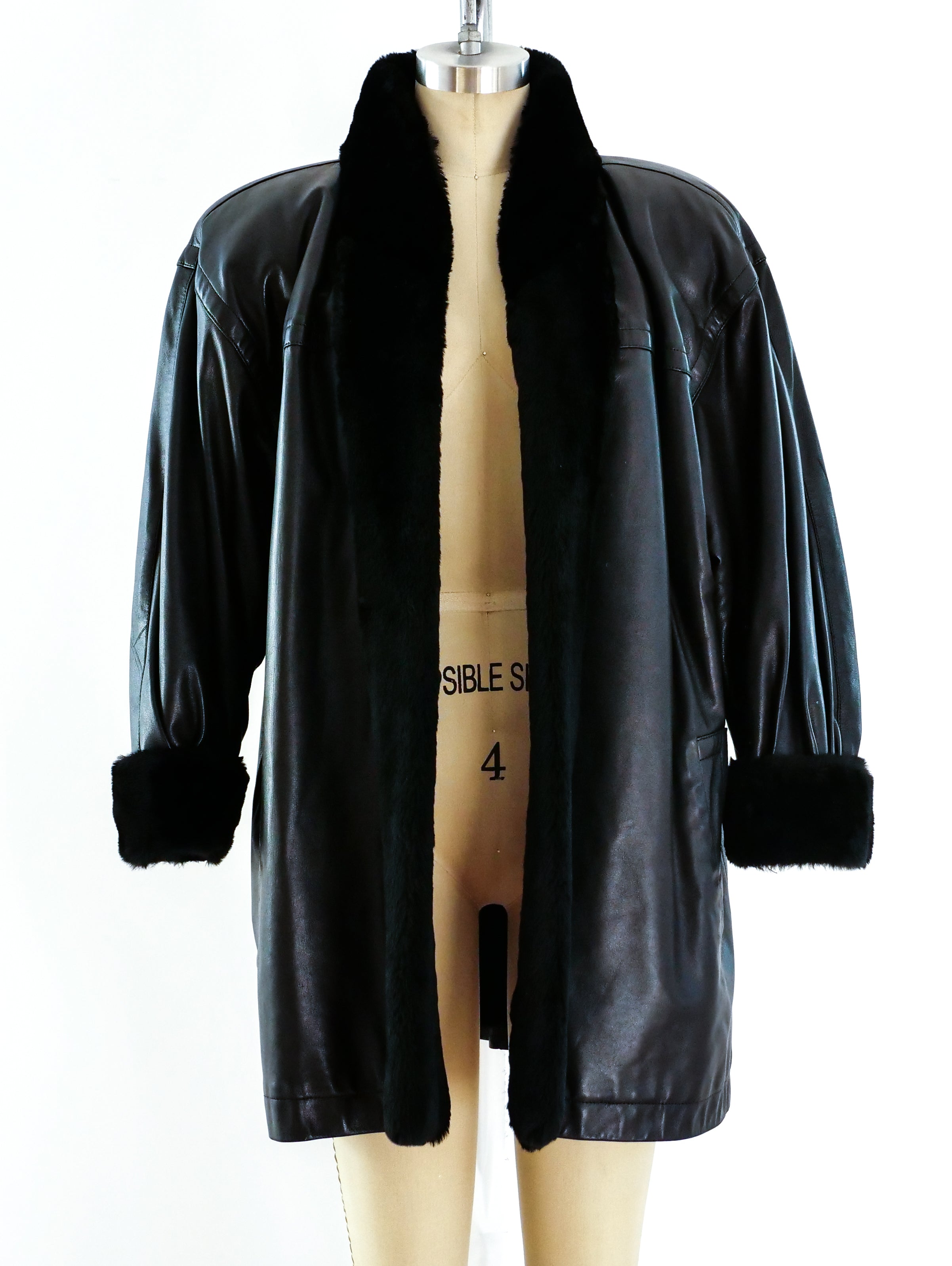 Yves Saint Laurent Fur Lined Leather Jacket
