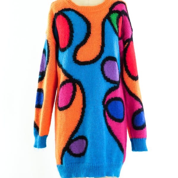 Multicolor Mohair Sweater Dress