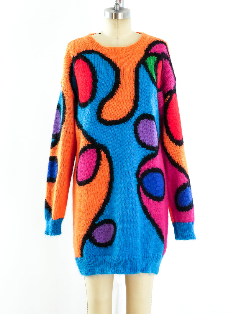 Multicolor Mohair Sweater Dress Dress arcadeshops.com