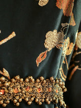 Metallic Floral Brocade Gown Dress arcadeshops.com