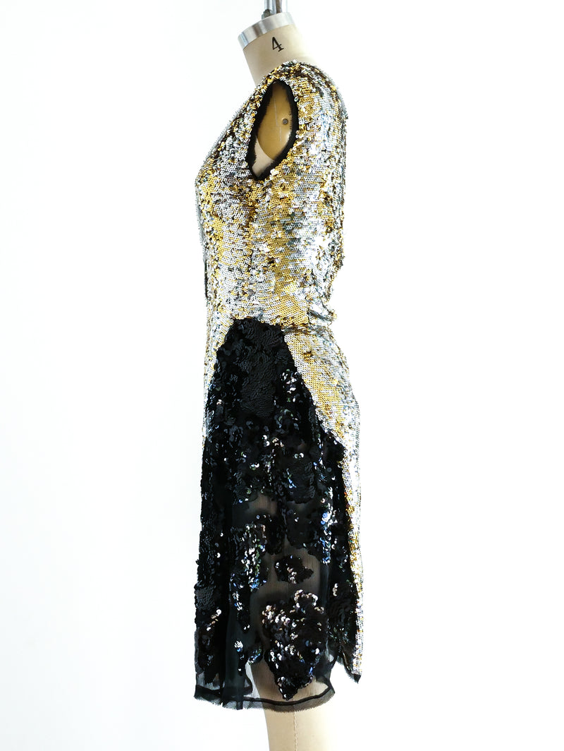 Prada Silver and Gold Sequin Dress Prada Silver and Gold Sequin Dress