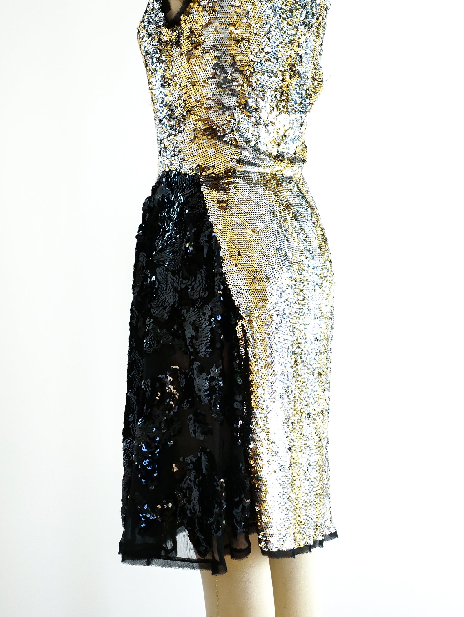 Prada Silver and Gold Sequin Dress Prada Silver and Gold Sequin Dress