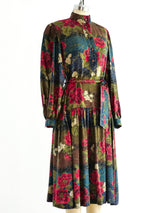 Ungaro Muted Floral Peasant Dress Dress arcadeshops.com
