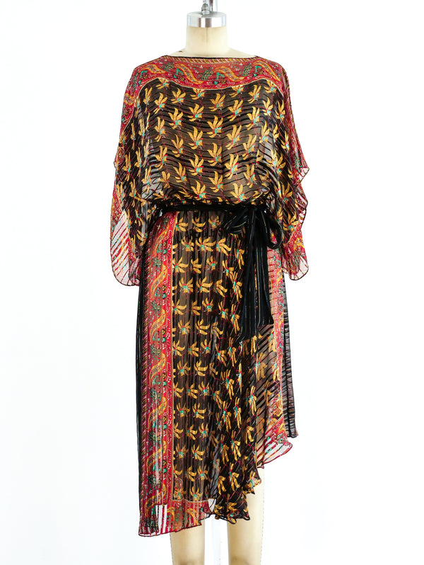 Floral Silk Chiffon Dress Dress arcadeshops.com