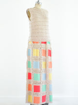 Pastel Colorblock Knit Skirt Ensemble Suit arcadeshops.com