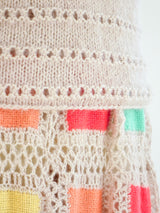 Pastel Colorblock Knit Skirt Ensemble Suit arcadeshops.com