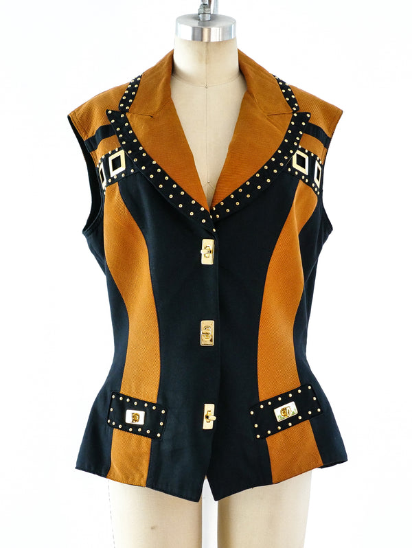 1980's Studded Sleeveless Jacket Jacket arcadeshops.com