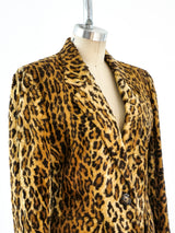 Bill Blass Faux Leopard Fur Blazer Jacket arcadeshops.com