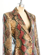 Bill Blass Colored Python Blazer Jacket arcadeshops.com