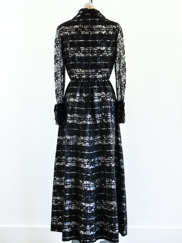 Geoffrey Beene Lace Overlay Maxi Dress