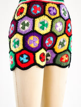 Multicolor Crochet Hot Pants Bottom arcadeshops.com
