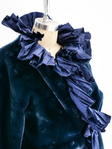 Christian Dior Faux Fur Ruffled Wrap Jacket Jacket arcadeshops.com