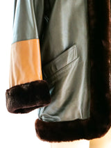Yves Saint Laurent Colorblock Fur Lined Jacket Jacket arcadeshops.com