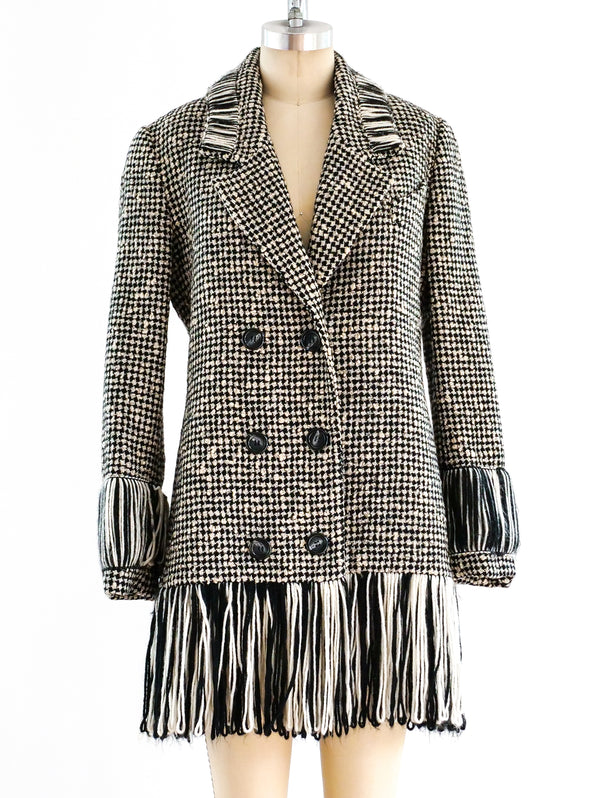 Fendi Yarn Fringed Tweed Jacket Jacket arcadeshops.com
