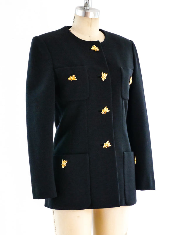 1990's Bee Buttoned Jacket Jacket arcadeshops.com