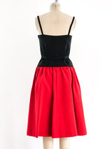 Yves Saint Laurent Red and Black Cocktail Dress Dress arcadeshops.com
